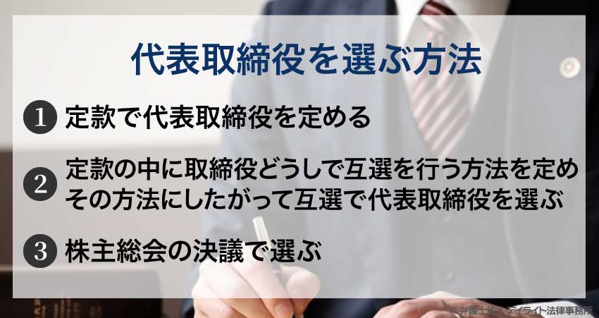 代表取締役を選ぶ方法