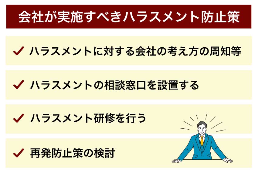 会社が実施すべきハラスメント防止策