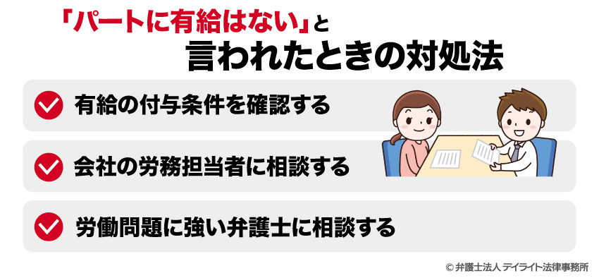 「パートに有給はない」と言われたときの対処法