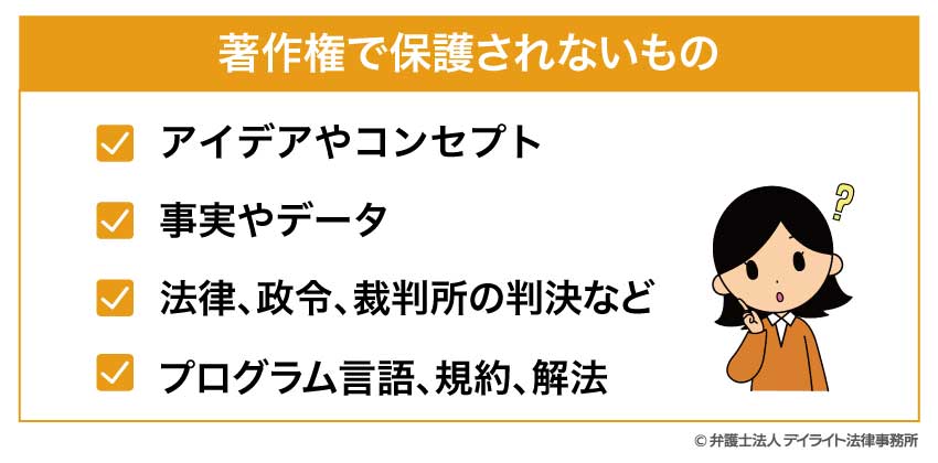 著作権で保護されないもの