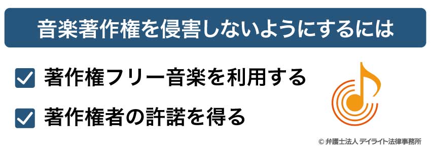 音楽著作権を侵害しないようにするには