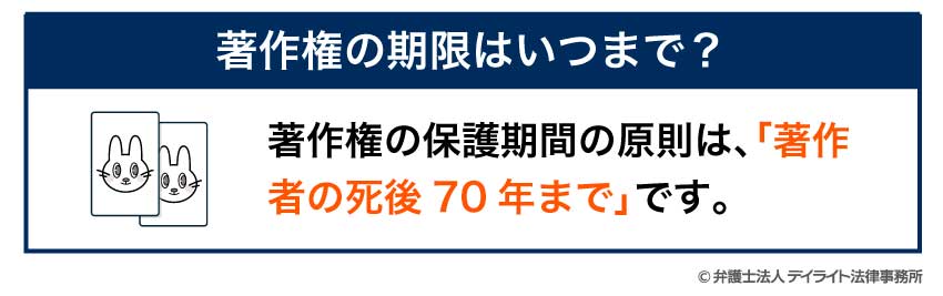 著作権の期限はいつまで？
