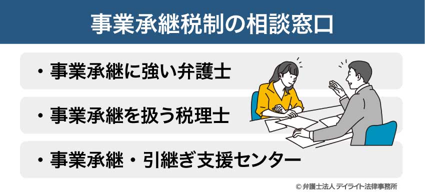 事業承継税制の相談窓口