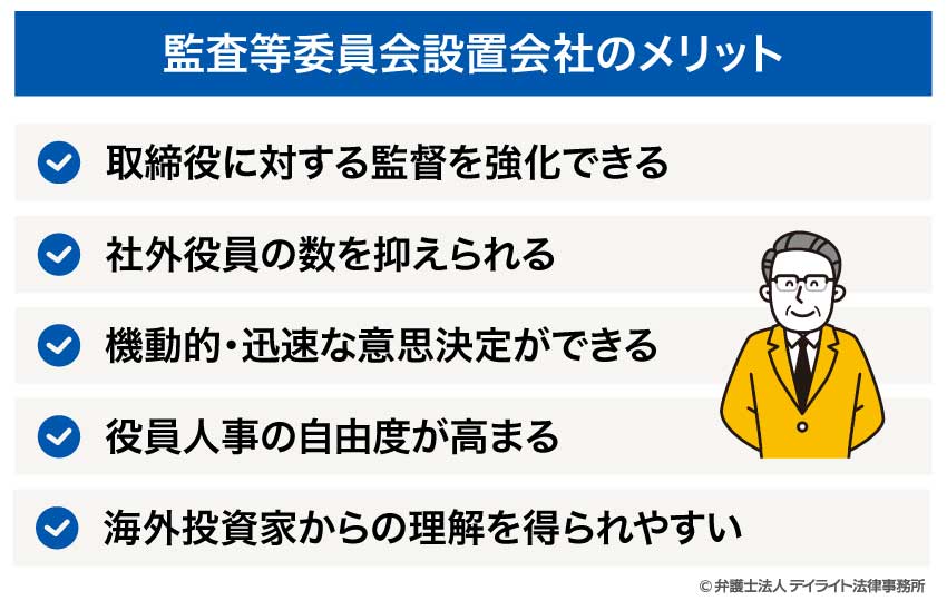 監査等委員会設置会社のメリット