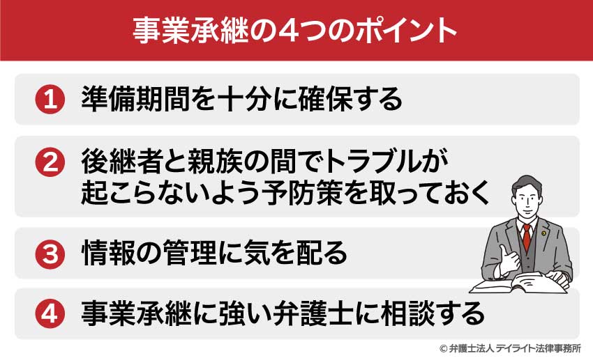 事業承継の4つのポイント