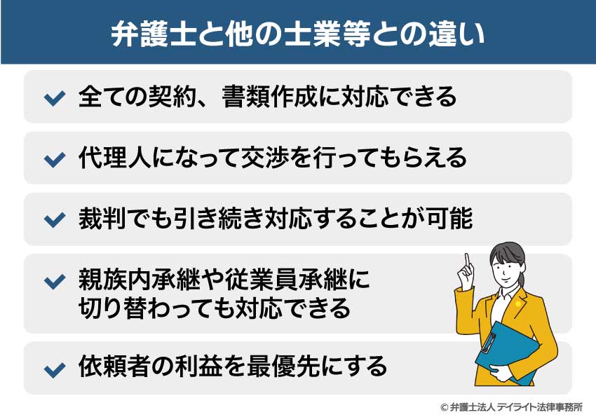 弁護士と他の士業等との違い