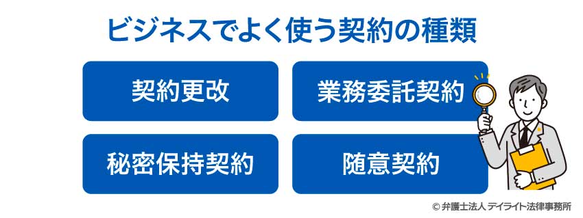 ビジネスでよく使う契約の種類
