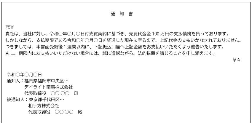 通知書