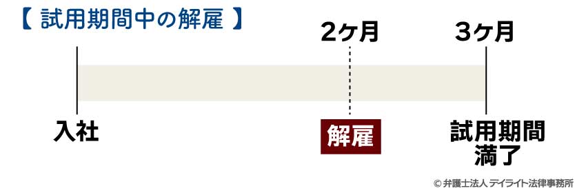 試用期間中の解雇の図