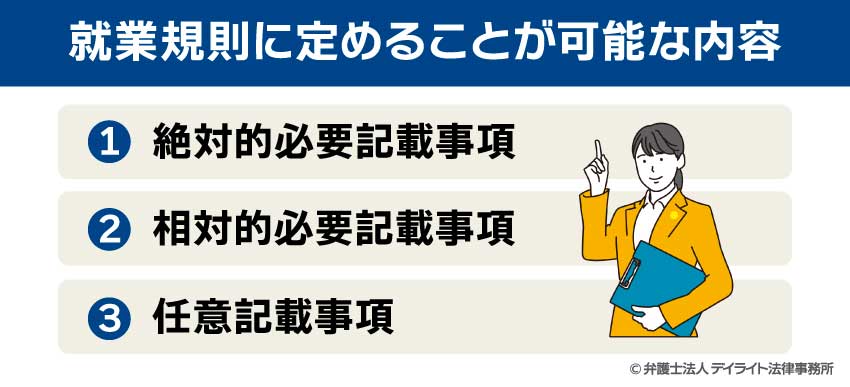就業規則に定めることが可能な内容