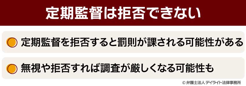 定期監督は拒否できない