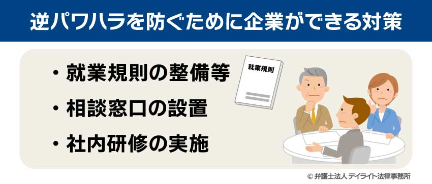 逆パワハラを防ぐために企業ができる対策
