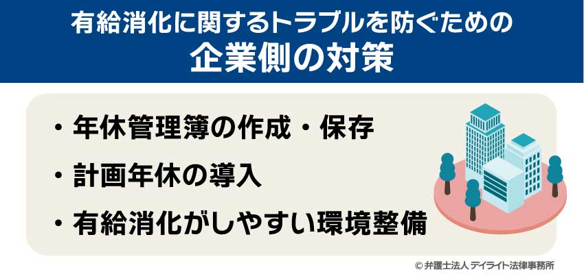 有休消化に関するトラブルを防ぐための企業側の対策