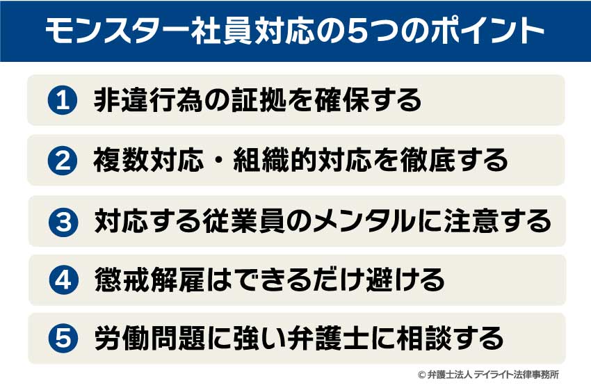 モンスター社員対応の5つのポイント