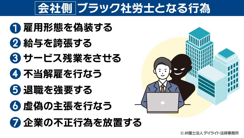 会社側のブラック社労士となる行為