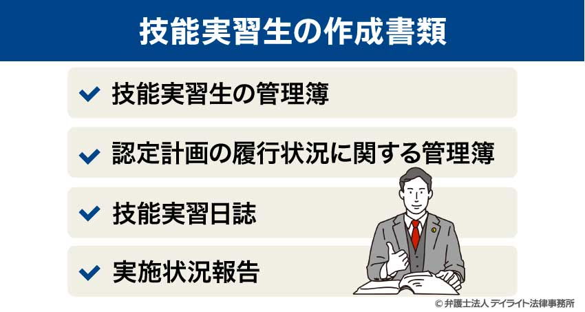 技能実習生の作成書類