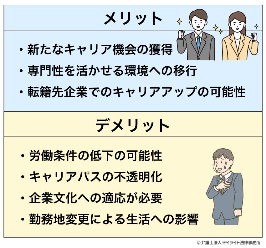 転籍の従業員のメリットとデメリット