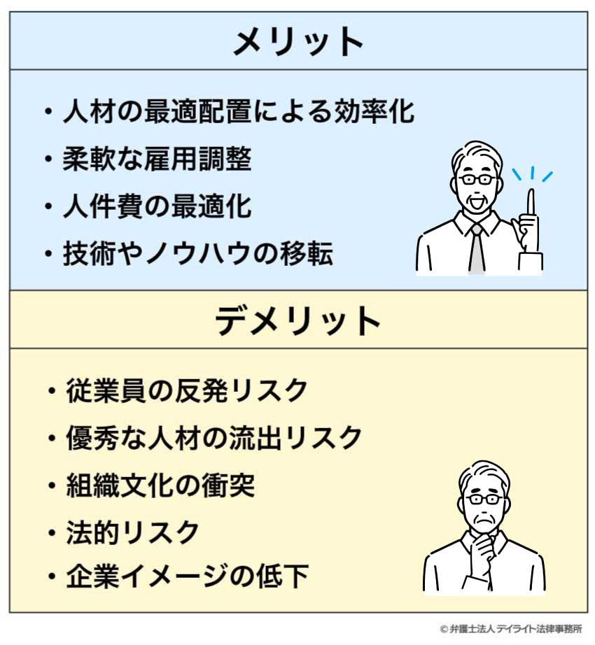 出向の企業のメリットとデメリット