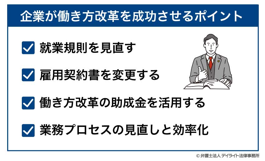 企業が働き方改革を成功させるポイント