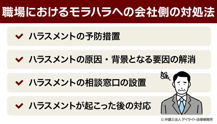 職場におけるモラハラへの会社側の対処法